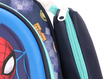 SpiderMan 3D School Bag with cartoon Design|KIDS BAG| Water Resistant |14 Inch|Boys&Girls School Bag Blue & Red