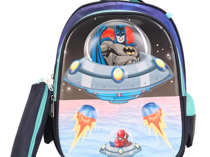 3D School Bag with cartoon Design|KIDS BAG| Water Resistant |14 Inch|Boys&Girls School Bag Blue color