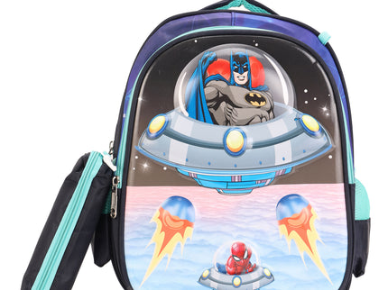 3D School Bag with cartoon Design|KIDS BAG| Water Resistant |14 Inch|Boys&Girls School Bag Blue color