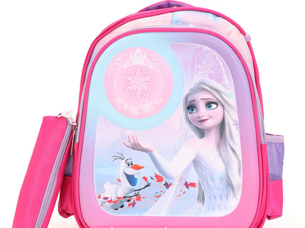 Cute Pink 3D School Bag for girls with cartoon Design|KIDS BAG| Water Resistant |14 Inch|Boys&Girls School Bag, Pink color (Copy)