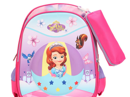 StarGirl Pink 3D School Bag with cartoon Design|KIDS BAG| Water Resistant |14 Inch|Boys&Girls School Bag, Pink color
