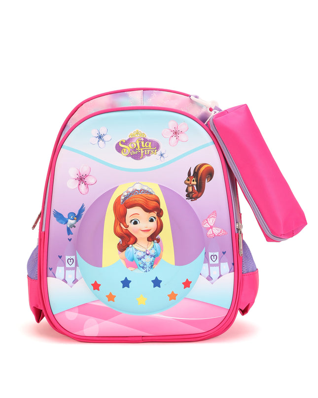 StarGirl Pink 3D School Bag with cartoon Design|KIDS BAG| Water Resistant |14 Inch|Boys&Girls School Bag, Pink color