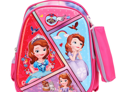 MultiDesign Pink 3D School Bag with cartoon Design|KIDS BAG| Water Resistant |14 Inch|Boys&Girls School Bag, Pink color (Copy)