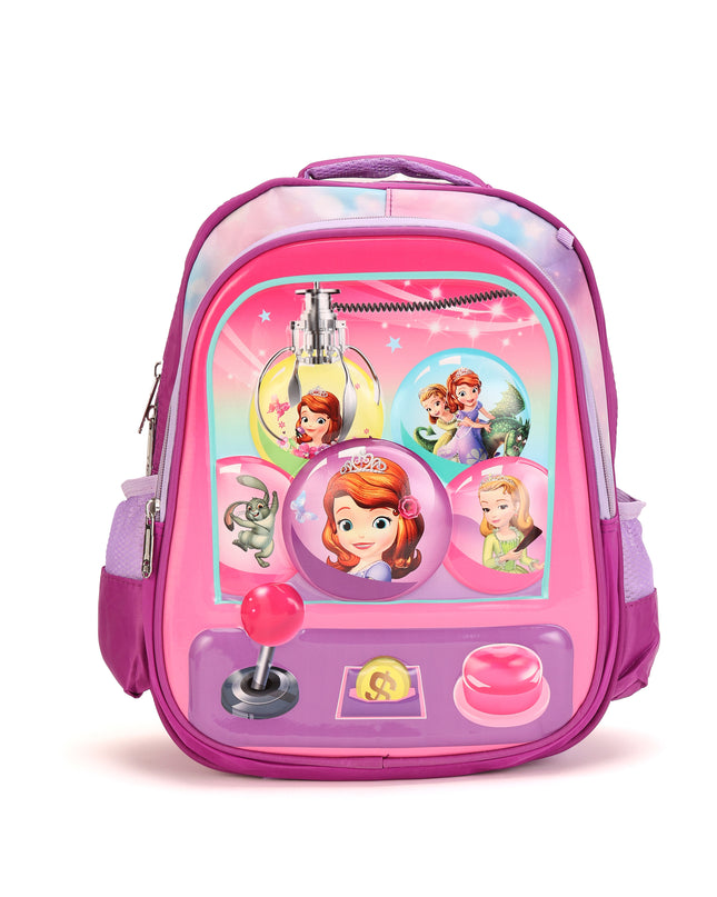 Pink 3D School Bag with cartoon Design|KIDS BAG| Water Resistant |14 Inch|Boys&Girls School Bag, Pink color