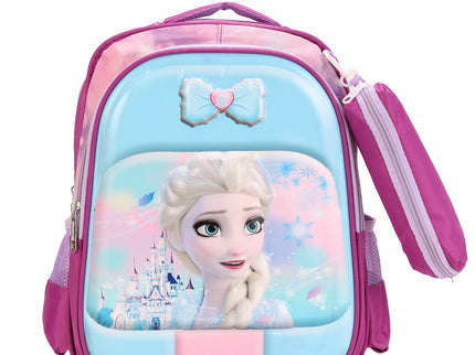 Barbie girl Pink 3D School Bag with cartoon Design|KIDS BAG| Water Resistant |14 Inch|Boys&Girls School Bag, Pink color