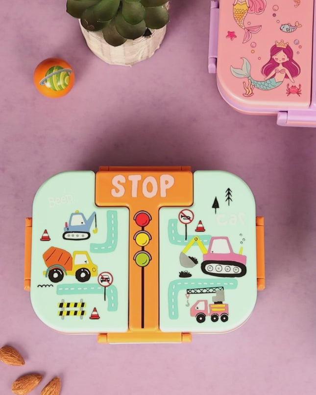 Kids Lunch Box – Stainless Steel Insulated Tiffin for School, BPA-Free | PU Insulated, Leak-Proof, Food Grade| 600ml